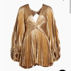 ACLER gold mini dress